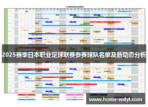 2025赛季日本职业足球联赛参赛球队名单及新动态分析